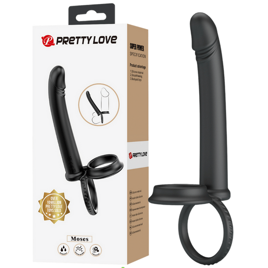Pretty Love Moses Anal Probe - Cock & Ball Ring Dildo Double Penetration