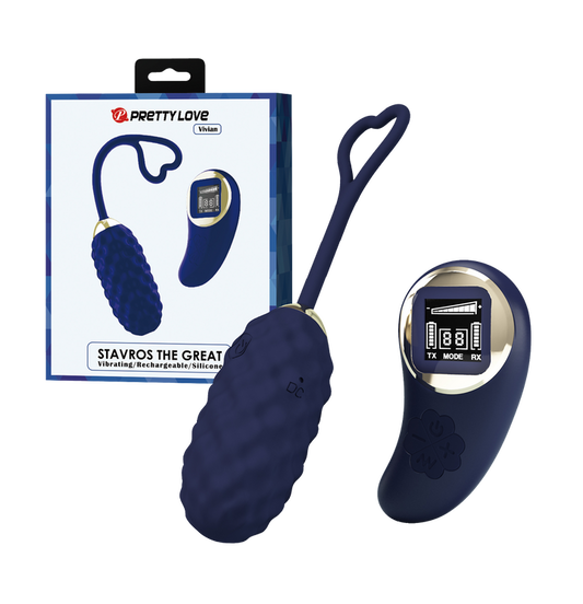 Pretty Love Vivian Remote Control Vibrating Egg (Navy Blue)