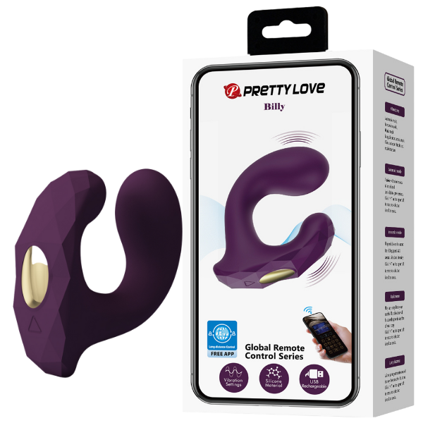 Pretty Love Billy Dual G-Spot Vibrator Byzantium (App)
