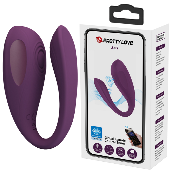 Pretty Love Aari C-Shaped Tapping G-Spot Vibrator Byzantium (App)