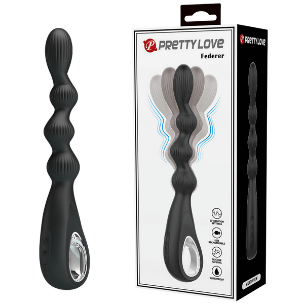 Pretty Love Federer Flexible Vibrator Black