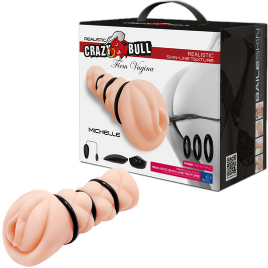 Crazy Bull Michelle Firm Vibrating Vagina Masturbator