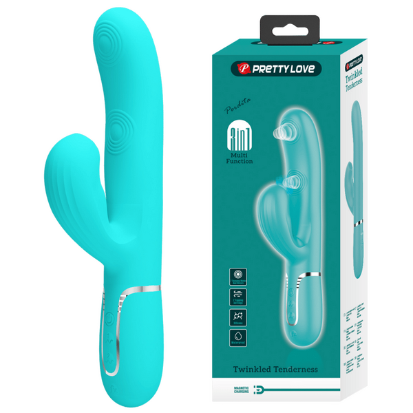 Pretty Love Perdita - 3in1 Multi-function Rabbit Vibrator Seafoam