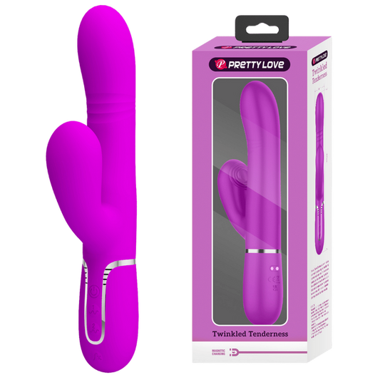 Pretty Love Mariana - 4in1 Multi-function Thumping Rabbit Vibrator Pink