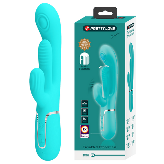 Pretty Love Romance - Shania - 4in1 Multi-function Rabbit Vibrator Seafoam