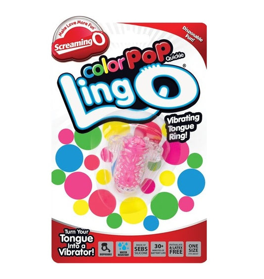 ScreamingO ColorPoP Quickie Ling O Vibrating Tongue Ring - Pink