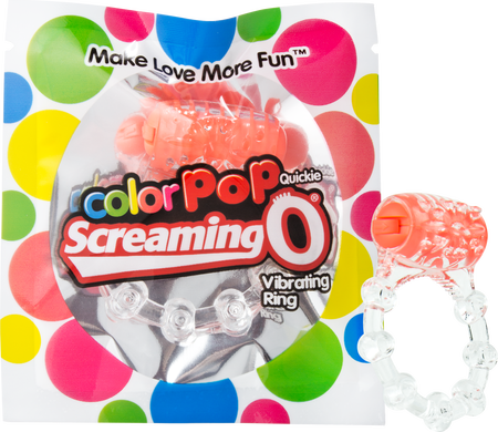 ScreamingO ColorPoP Quickie Vibrating Cock Ring - Orange