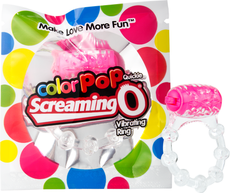 ScreamingO ColorPoP Quickie Vibrating Cock Ring - Pink