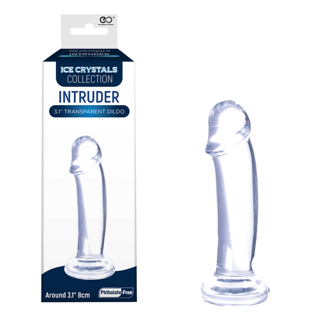Excellent Power Ice Crystals Intruder 3" Transparent Dildo Clear