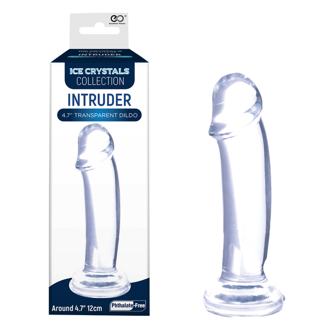 Excellent Power Ice Crystals Intruder 4.5" Transparent Dildo Clear