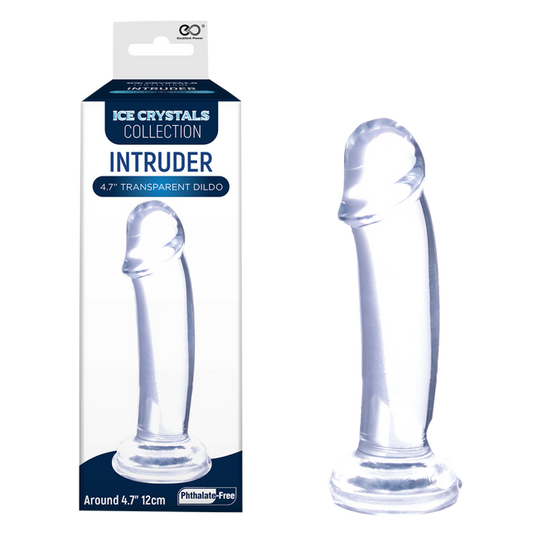 Excellent Power Ice Crystals  Intruder 4.5" Transparent Dildo Clear