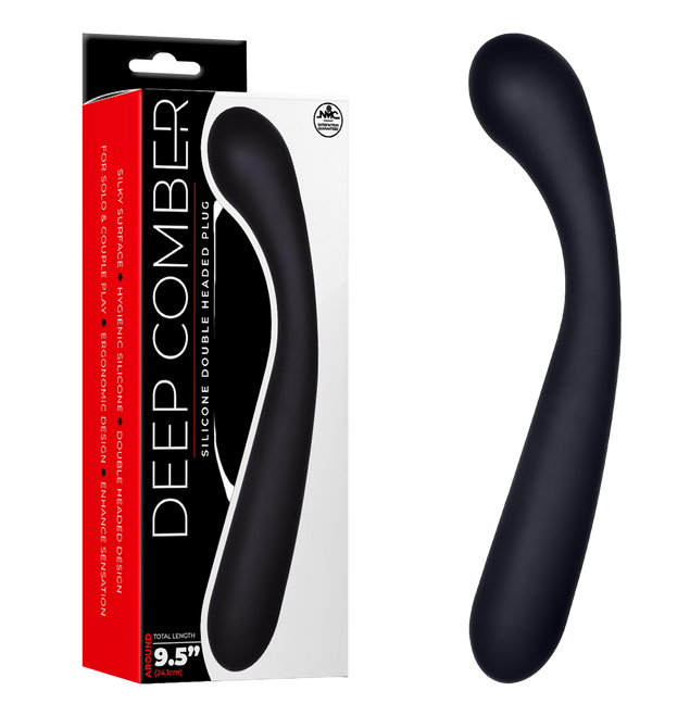 Excellent Power Deep Comber Silicone Double Headed Plug (Black)