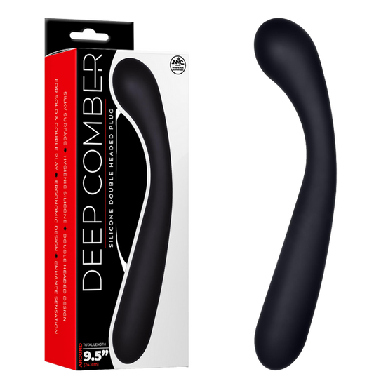 Excellent Power Deep Comber Silicone Double Headed Plug (Black)