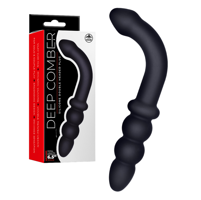 Excellent Power Deep Comber Silicone Hook Double Headed Plug (Black)