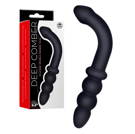 Excellent Power Deep Comber Silicone Hook Double Headed Plug (Black)