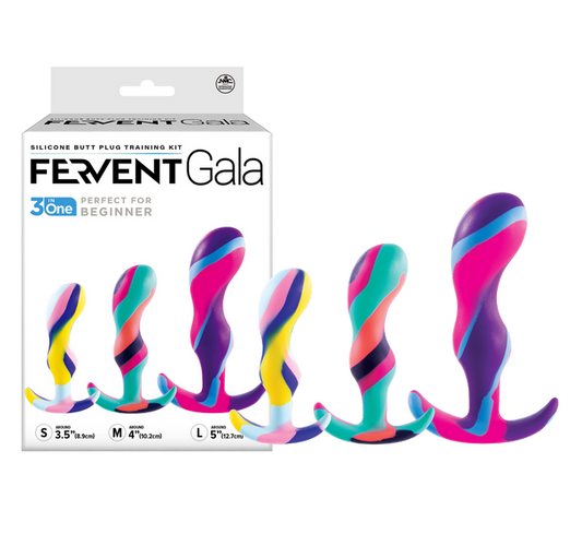 Excellent Power Fervent Gala Silicone Butt Plug Training Kit