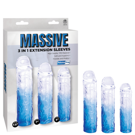 Excellent Power Massive 3 In 1 Extension Sleeve (Blue)