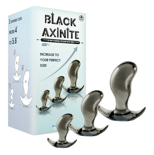 Excellent Power Black Axinite - 3 In 1 Anal Plug Kit Set (Smoke)