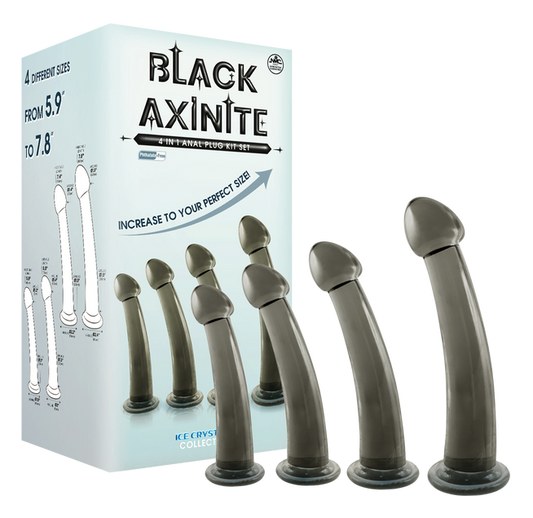 Excellent Power Black Axinite - 4 In 1 Anal Plug Kit Set (Smoke)