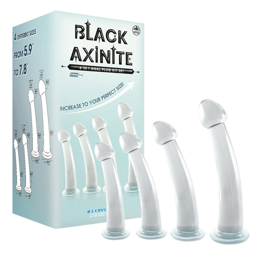 Excellent Power Black Axinite - 4 In 1 Anal Plug Kit Set (Clear)