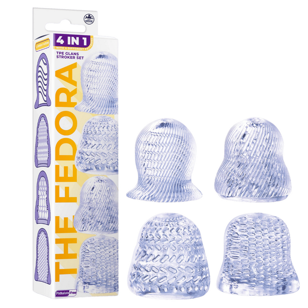 Excellent Power 4 In 1 Glans Stroker Set (Clear)