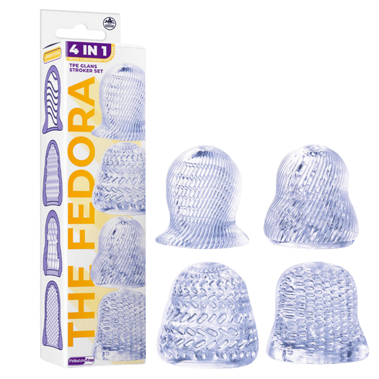 Excellent Power 4 In 1 Glans Stroker Set (Clear)