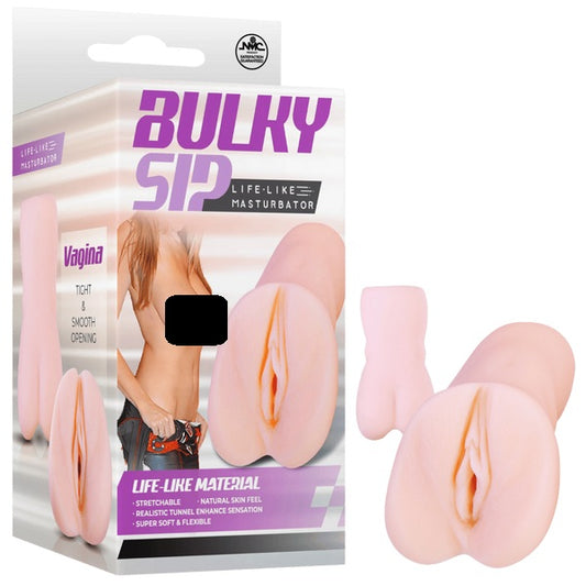Excellent Power Bulky Sip Life-like Vagina Masturbator (Flesh)