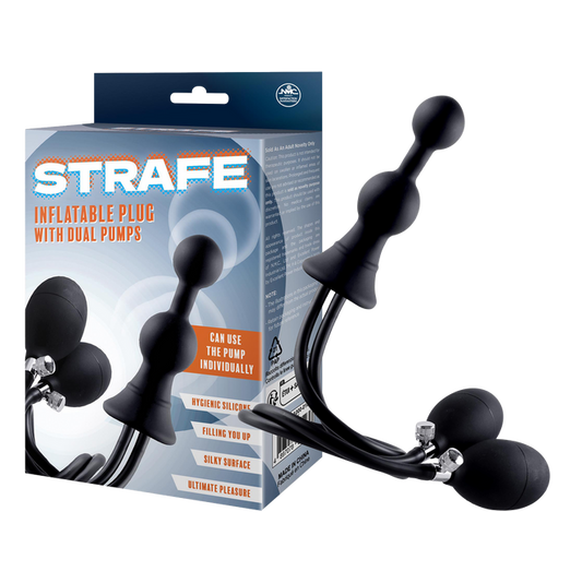 Excellent Power Strafe Inflatable Plug With Dual Pumps (Black)