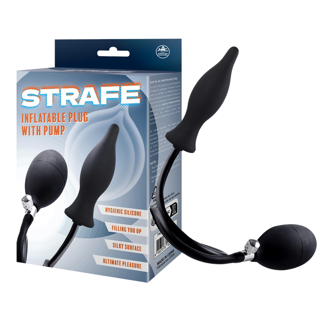 Excellent Power Strafe Inflatable Teardrop Plug With Pumps (Black)