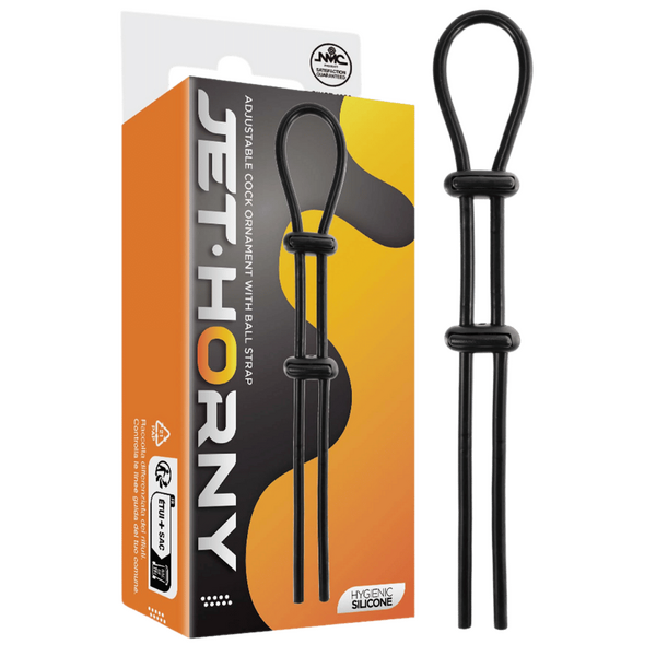 Excellent Power Jet Horny Silicone Lasso - Adjustable Cock Ornament with Ball Strap
