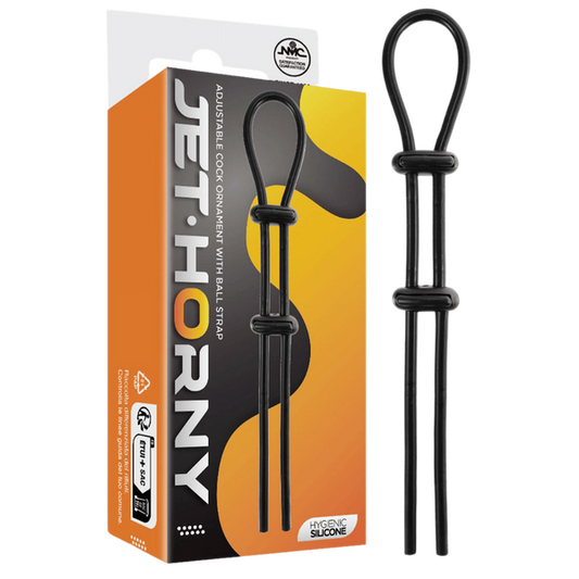 Excellent Power Jet Horny Silicone Lasso - Adjustable Cock Ornament with Ball Strap