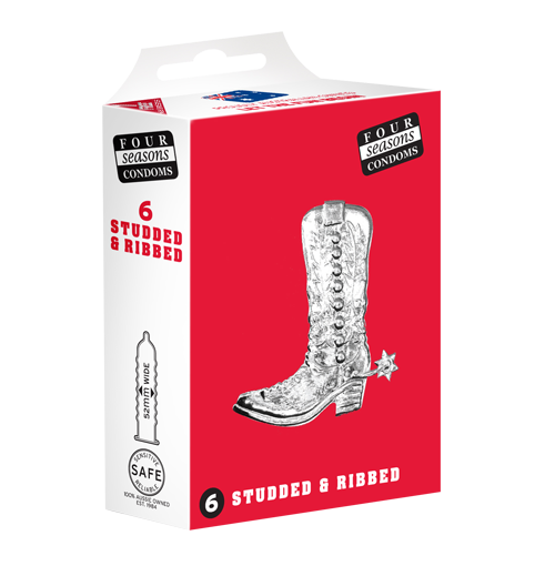 Four Seasons Studded & Ribbed Condoms 6's