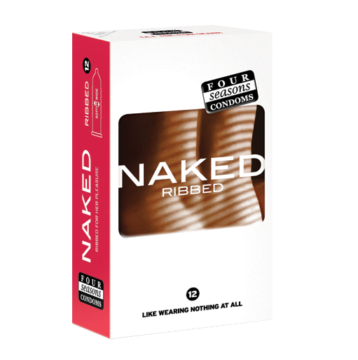 Four Seasons Naked Ribbed Condoms 12's