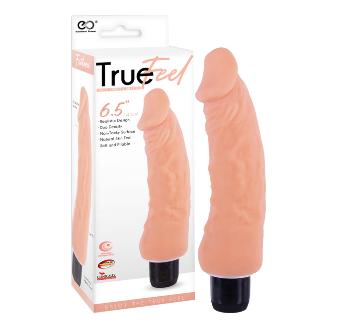 Excellent Power True Feel Trojan 6.5" Vibrator Flesh