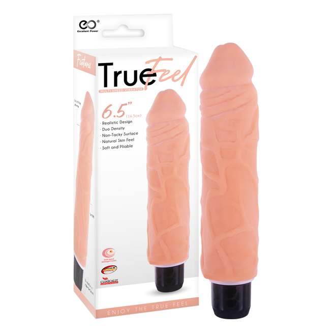 Excellent Power True Feel Patriot 6.5" Vibrator Flesh