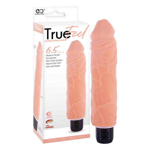 Excellent Power True Feel Patriot 6.5" Vibrator Flesh