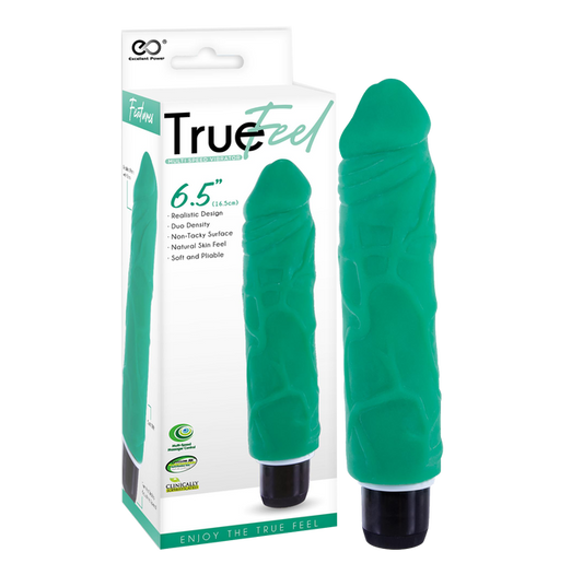 Excellent Power True Feel Patriot 6.5" Vibrator Green