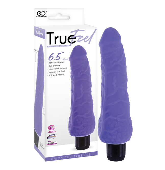 Excellent Power True Feel Slim 6.5" Vibrator Purple