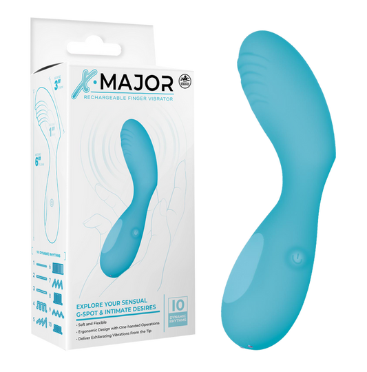 Excellent Power X Major - Rechargeable Finger Vibrator (Blue)