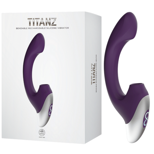 Excellent Power Titanz Thumping Rechargeable Silicone Vibrator (Purple)