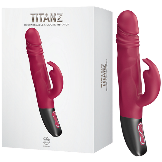 Excellent Power Titanz Rotating Rabbit Rechargeable Silicone Vibrator (Pink)