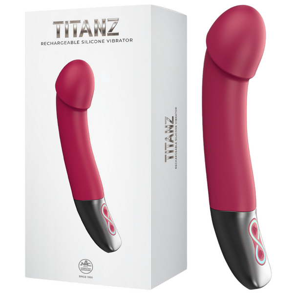 Excellent Power Titanz Rechargeable Silicone Bendable Shaft Vibrator (Pink)