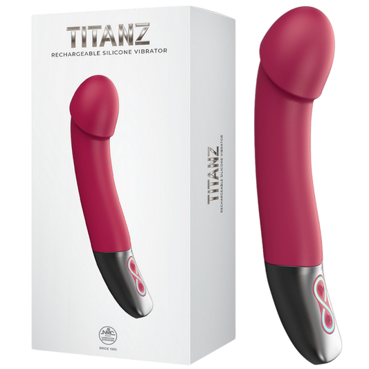 Excellent Power Titanz Rechargeable Silicone Bendable Shaft Vibrator (Pink)