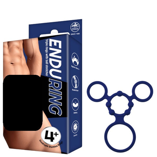 Excellent Power Enduring Triple Ring With Ball Stretcher (Blue)