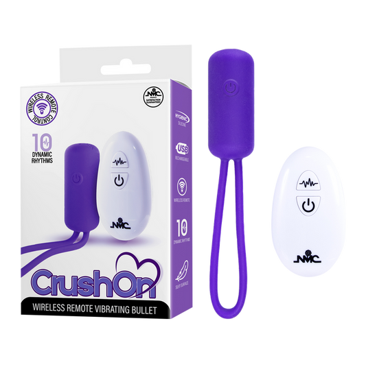 Excellent Power Crush On - Wireless Remote Vibrating Bullet (Purple)
