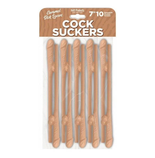 Hott Products | Cocksucker Reusable Straws (Caramel Colored)
