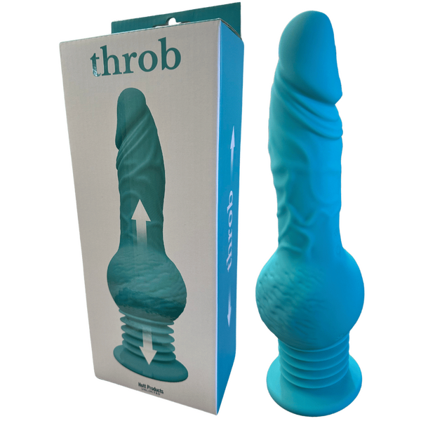 Hott Products | Throb Thrusting Vibrator (Teal)