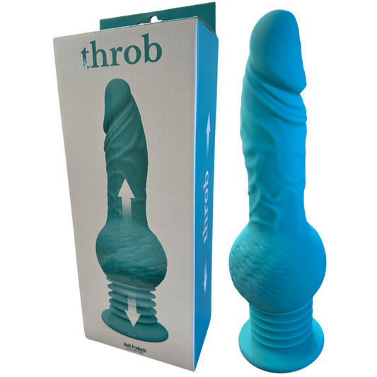 Hott Products | Throb Thrusting Vibrator (Teal)