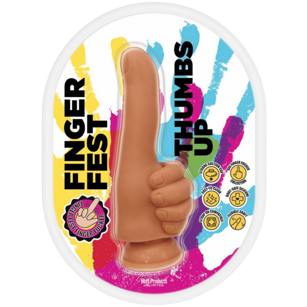 Hott Products | Finger Fest Dildo Thumbs Up Tan