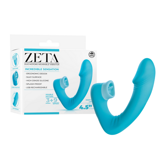 Excellent Power Zeta -  Dual Motor Wearable Vibrator (Blue)
